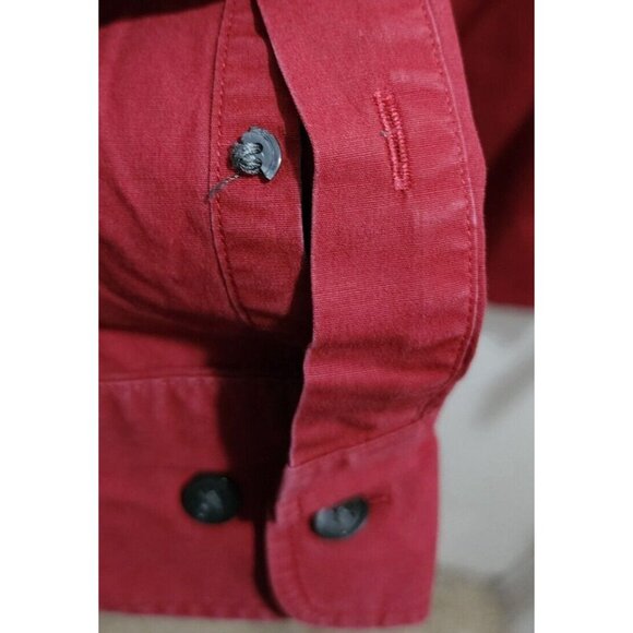 Banana Republic Stretch Classic Red Long Sleeve Button Up Shirt Size Large - Picture 7 of 10